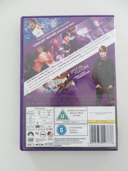 JUSTIN BIEBER: NEVER SAY NEVER (DVD) JUSTIN BIEBER BOYZ II MEN 2011 REGION 2 Movie posters