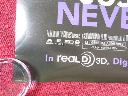 JUSTIN BIEBER: NEVER SAY NEVER US ONE SHEET ROLLED POSTER BOYZS II MEN 2011 Rendezvous Cinema Movie posters