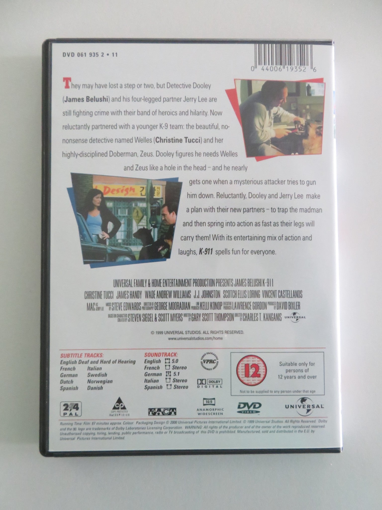 K - 911 (DVD) JIM BELUSHI CHRISTINE TUCCI 1999 REGION 2, 4 Movie posters