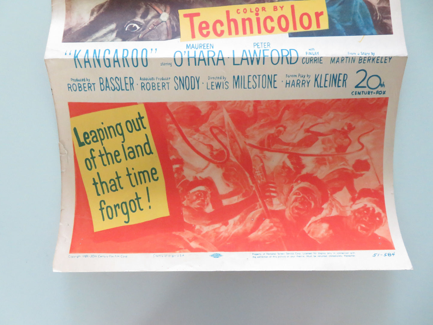 Kangaroo US Insert Poster Maureen O'Hara Peter Lawford 1951 Movie posters