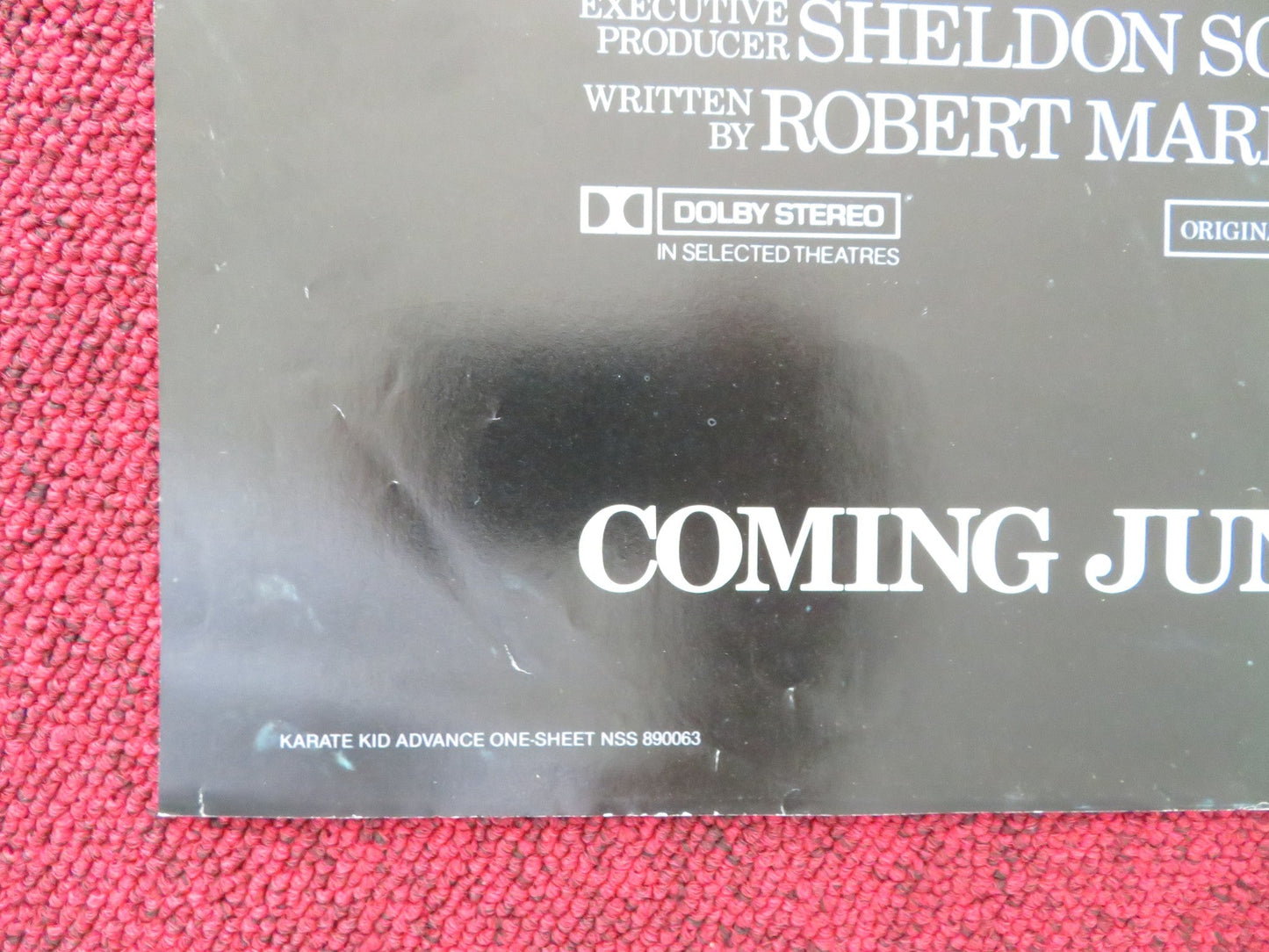 KARATE KID PART III FOLDED US ONE SHEET POSTER RALPH MACCHIO PAT MORITA 1989 Movie posters