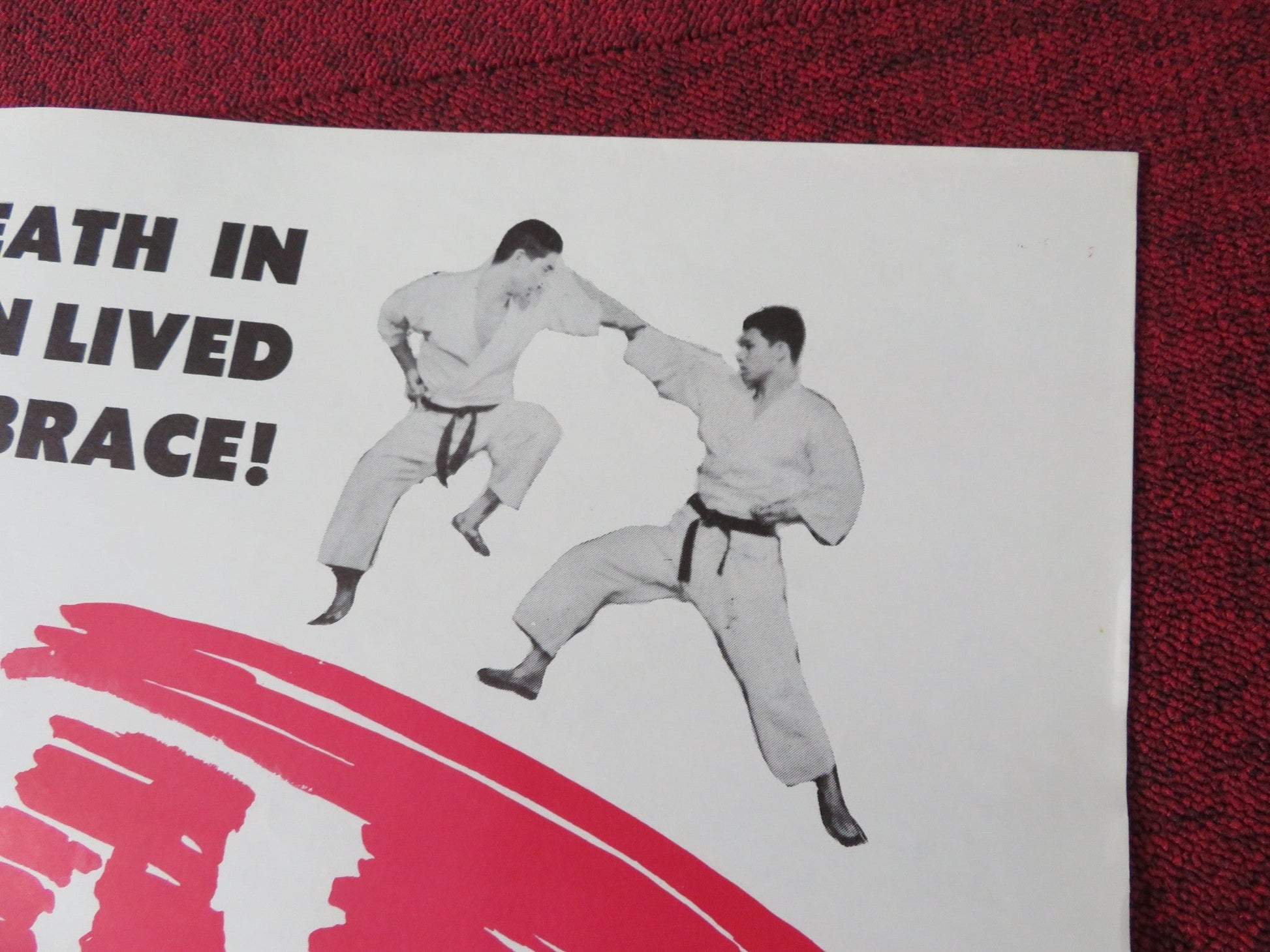 KARATE, THE HAND OF DEATH FOLDED US ONE SHEET POSTER JOEL HOLT REIKO OKADA 1961 Rendezvous Cinema Movie posters