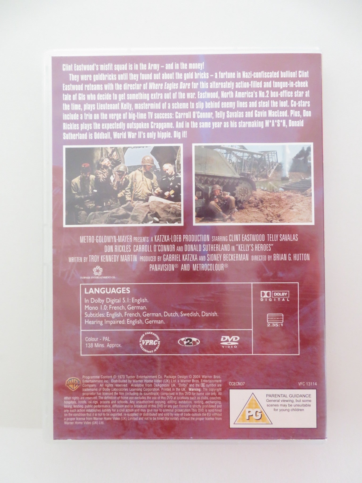 KELLY'S HEROES - THE CLASSIC CLINT EASTWOOD COLLECTION (DVD) 1970 REGION 2 - Rendezvous Cinema