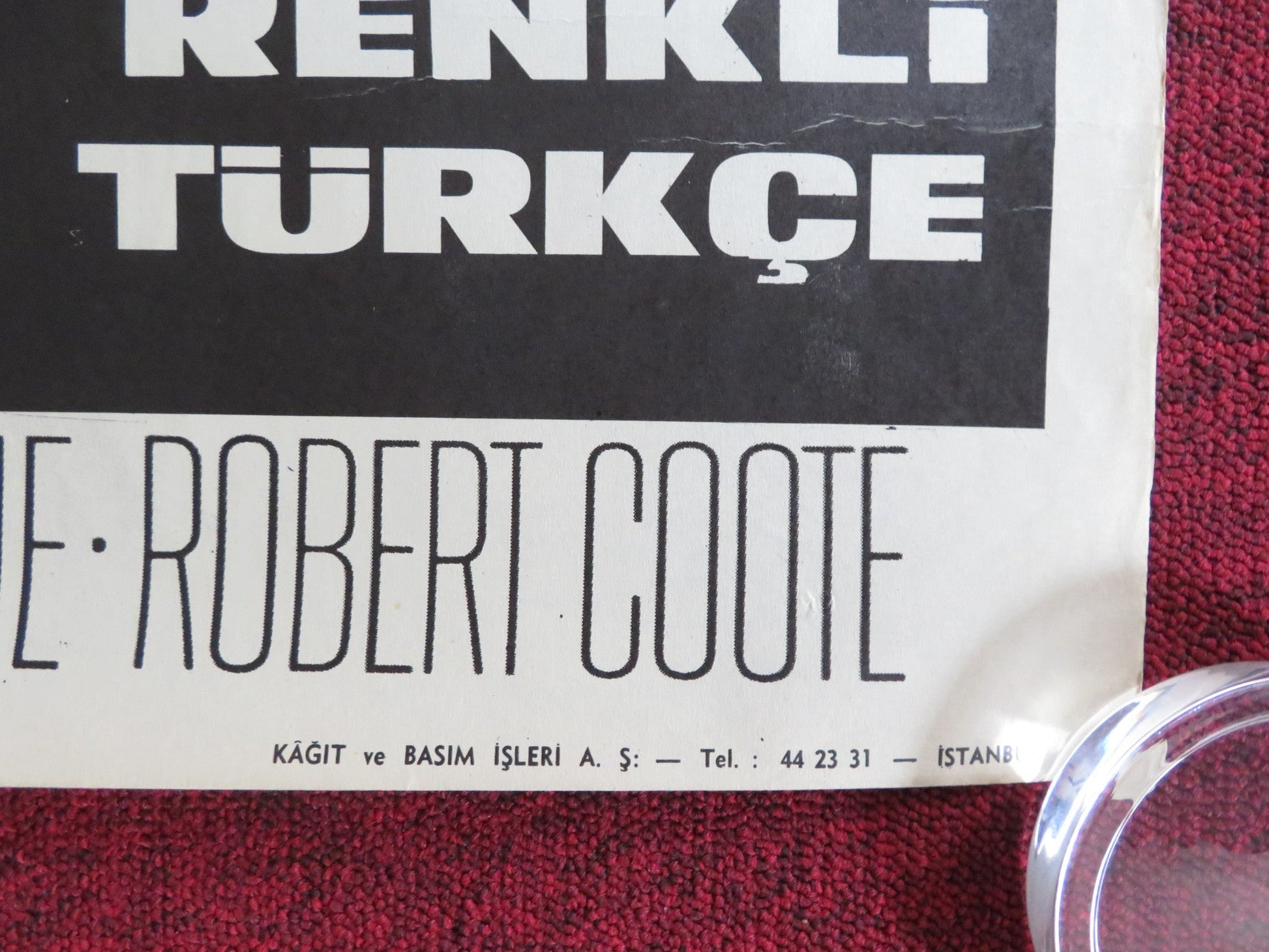 KENNER TURKISH POSTER ROLLED JIM BROWN MADLYN RHUE 1968 Rendezvous Cinema Movie posters