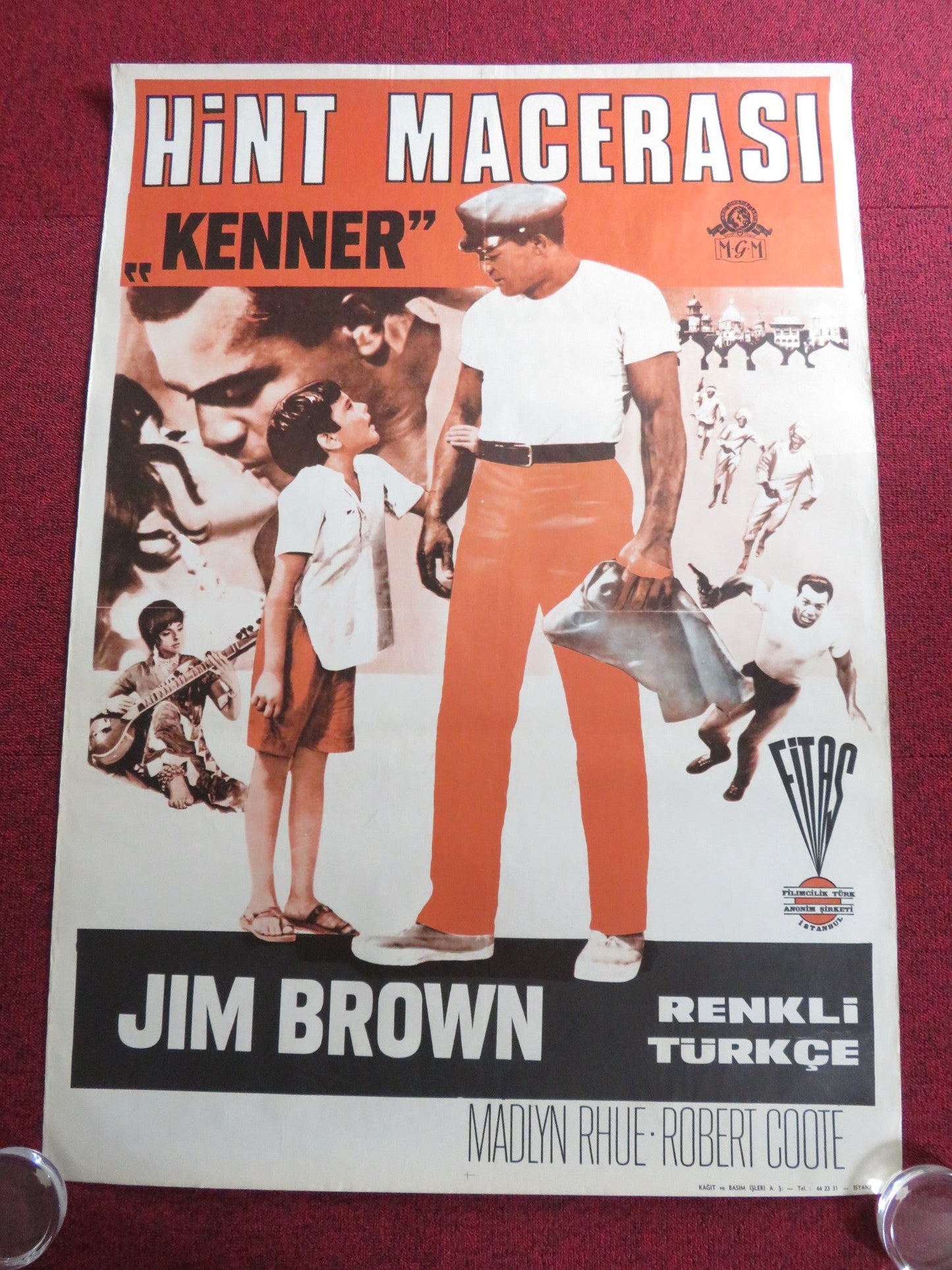 KENNER TURKISH POSTER ROLLED JIM BROWN MADLYN RHUE 1968 Rendezvous Cinema Movie posters