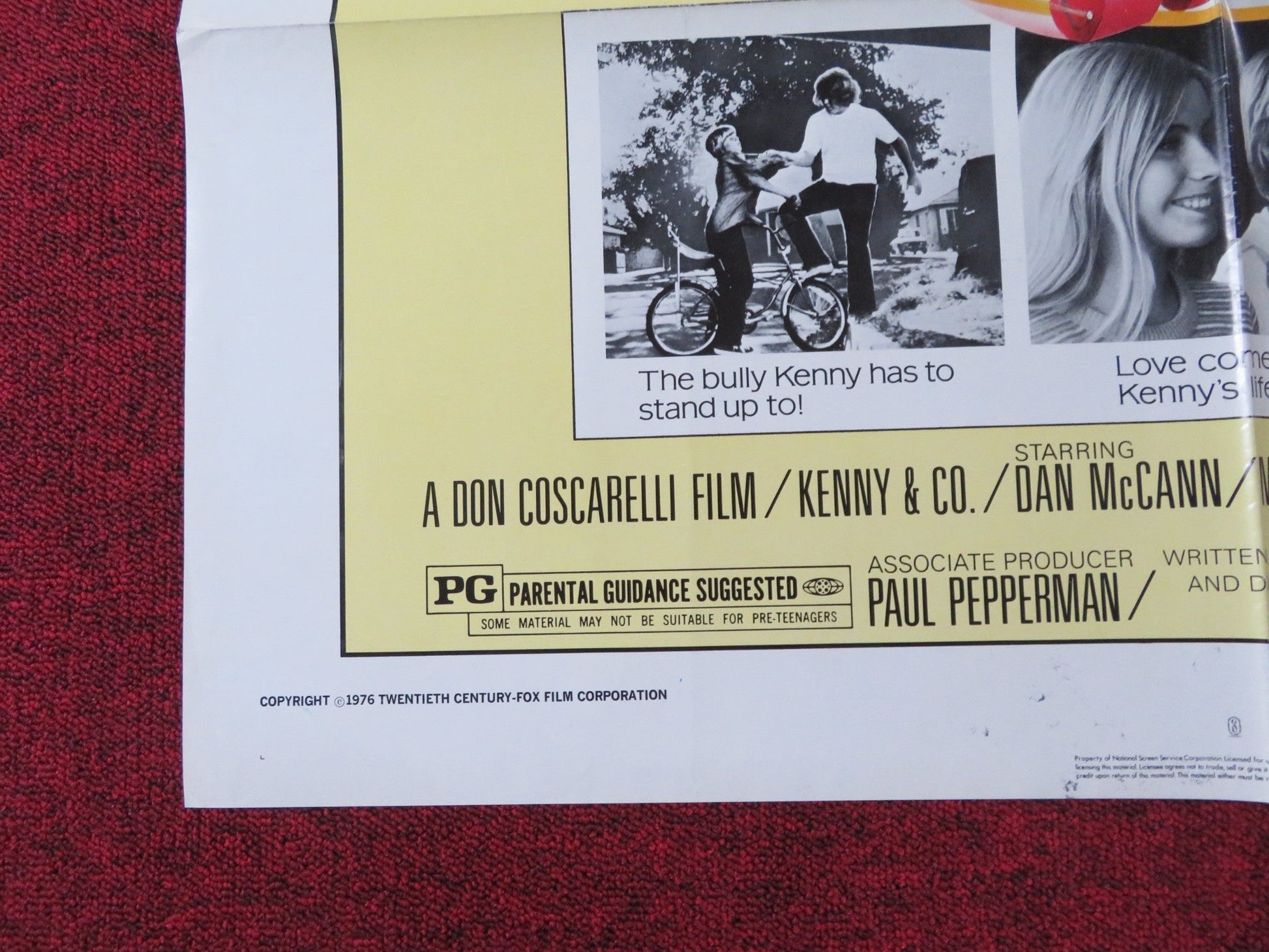 KENNY & CO FOLDED US ONE SHEET POSTER DAN MCCANN MICHAEL BALDWIN 1976 Rendezvous Cinema Movie posters