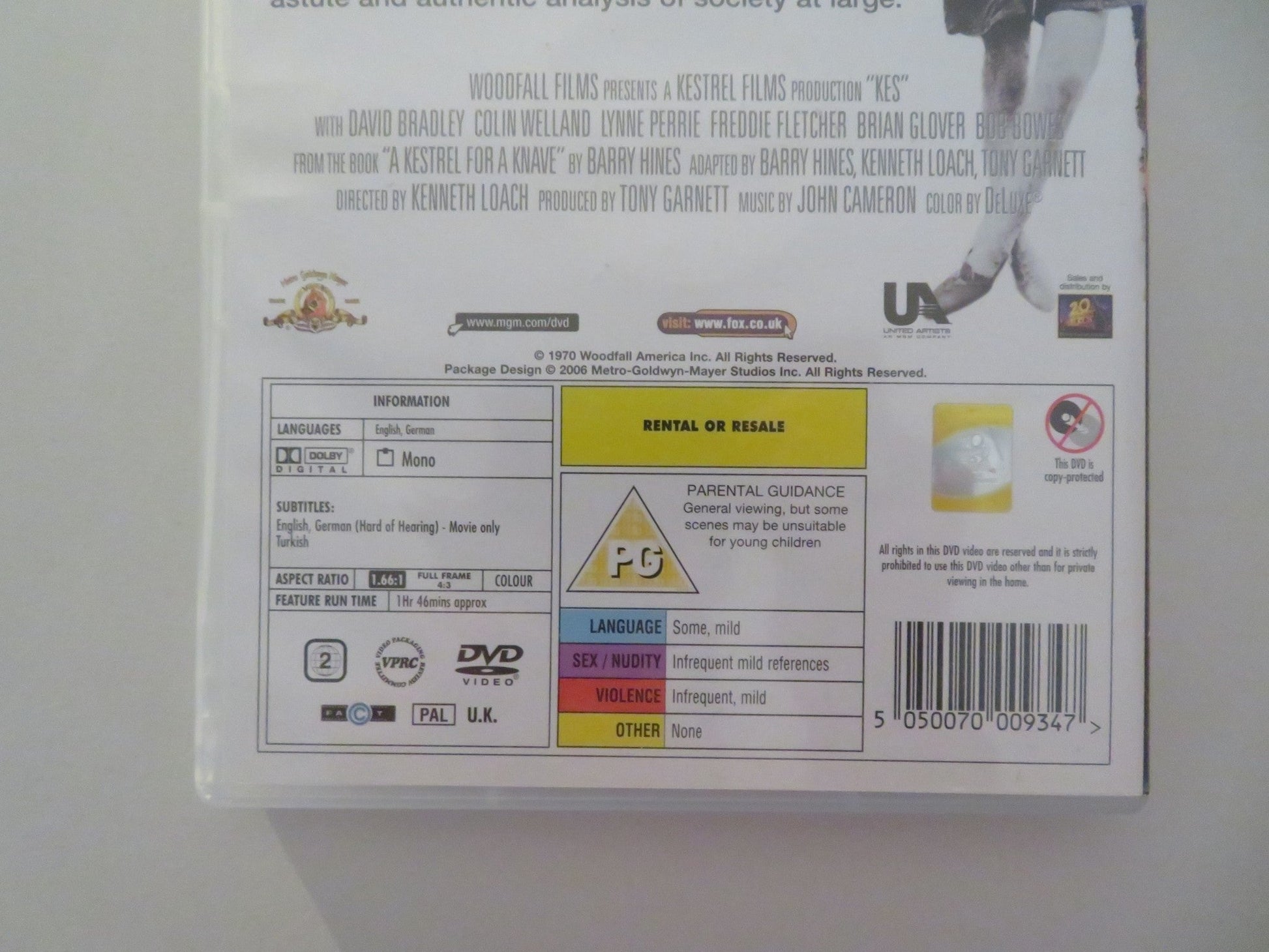 KES (DVD) DAVID BRADLEY FREDDIE FLETCHER 1969 REGION 2 Movie posters