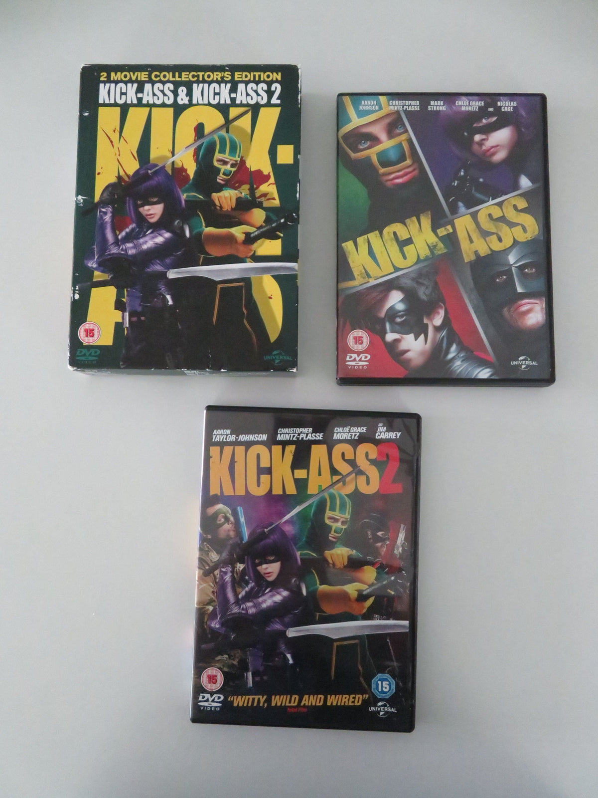Kick-Ass and Kick-Ass 2 - 2 Movie Collector's Edition (DVD BoxSet) Region 2, 4 Movie posters