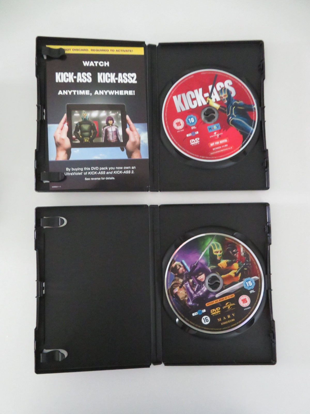 Kick-Ass and Kick-Ass 2 - 2 Movie Collector's Edition (DVD BoxSet) Region 2, 4 Movie posters