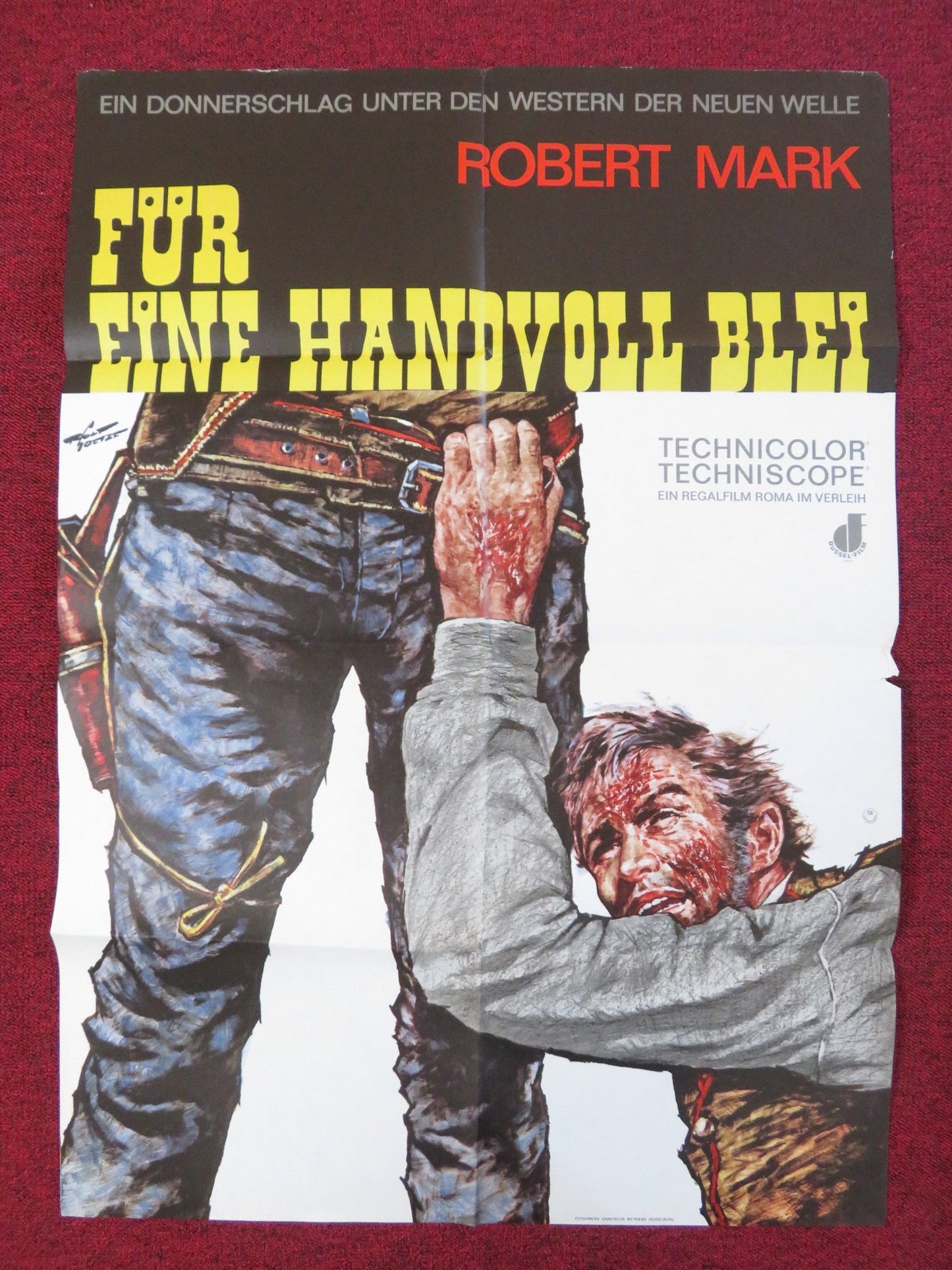 KILL OR BE KILLED GERMAN A1 POSTER FOLDED ROBERT MARK ELINA DE WITT 1967 Rendezvous Cinema Movie posters