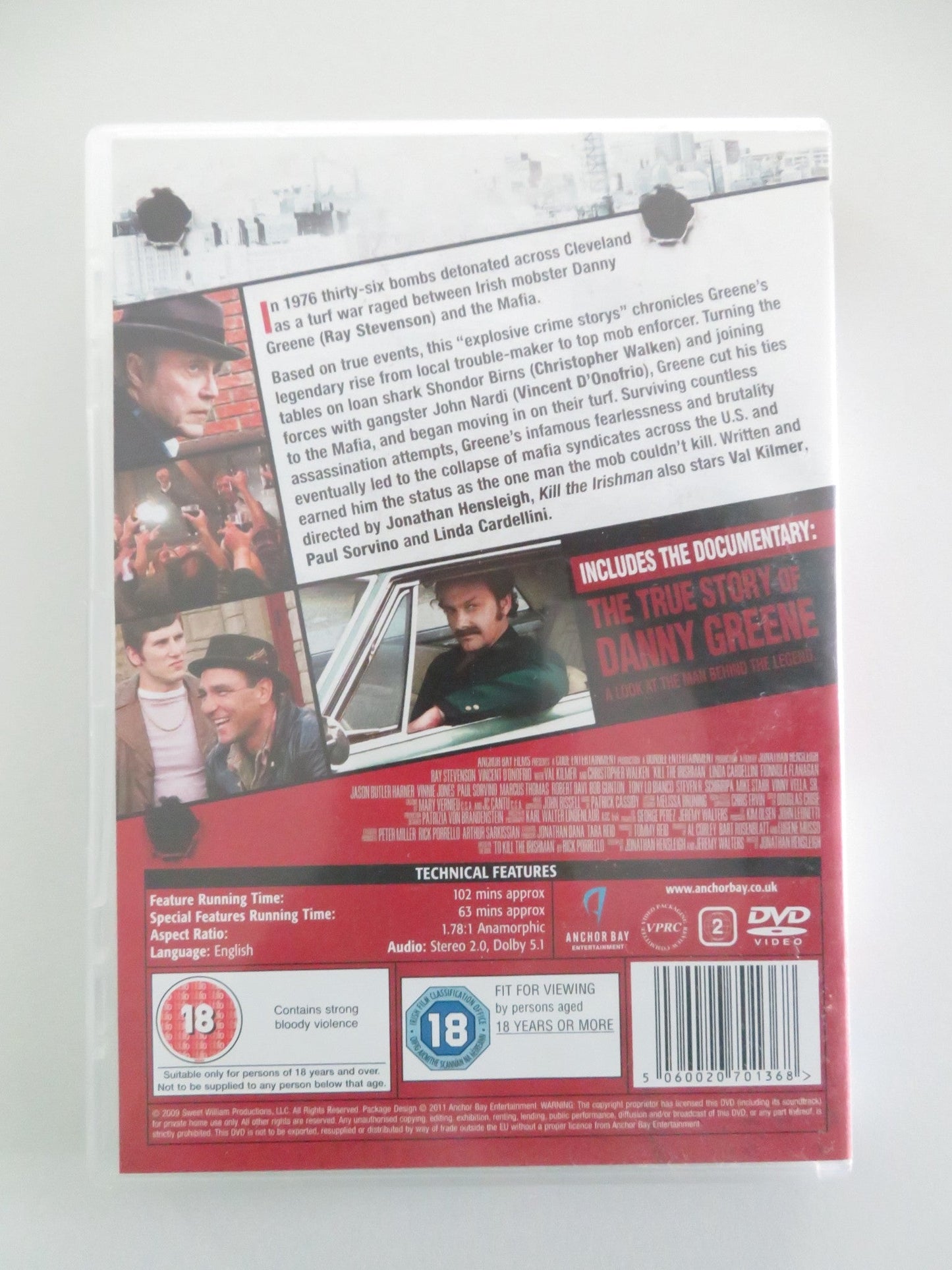 KILL THE IRISHMAN (DVD) CHRISTOPHER WALKEN VAL KILMER 2011 REGION 2 Movie posters