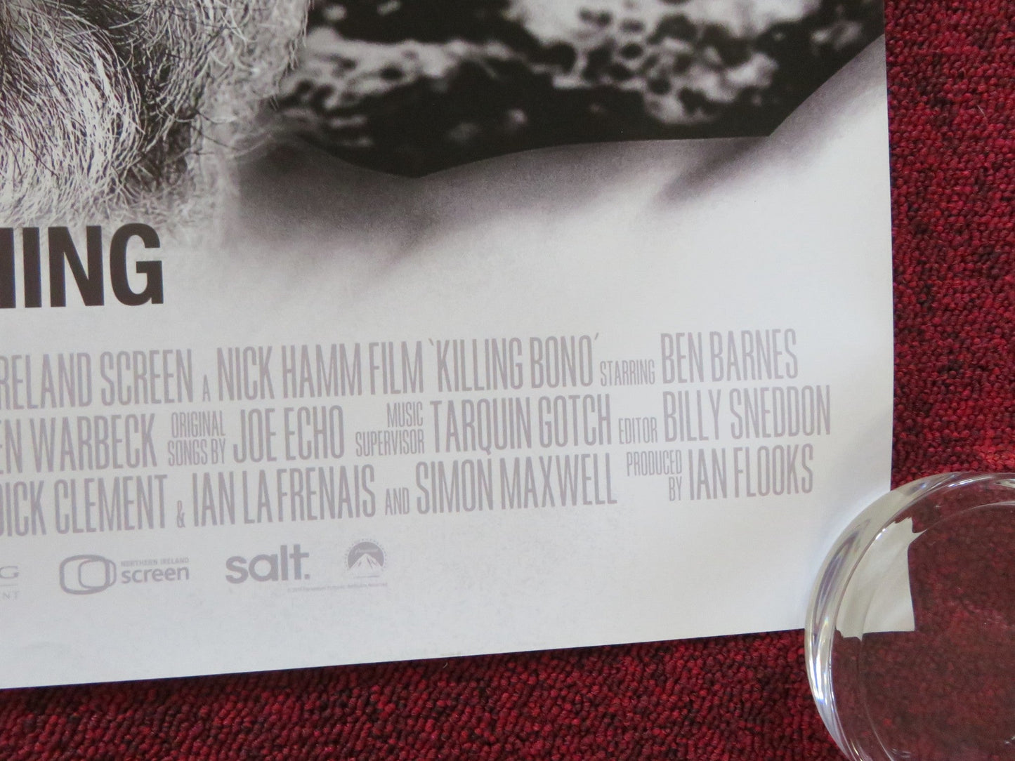 KILLING BONO UK QUAD ROLLED POSTER BEN BARNES RALPH BROWN 2011 Rendezvous Cinema Movie posters