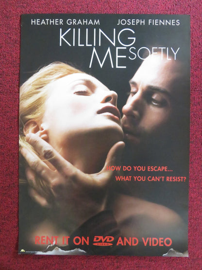 KILLING ME SOFTLY VHS & DVD VIDEO POSTER HEATHER GRAHAM JOSEPH FIENNES 2002 Rendezvous Cinema Movie posters
