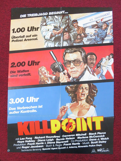 KILLPOINT GERMAN A1 POSTER FOLDED LEO FONG RICHARD ROUNDTREE 1984 Rendezvous Cinema Movie posters