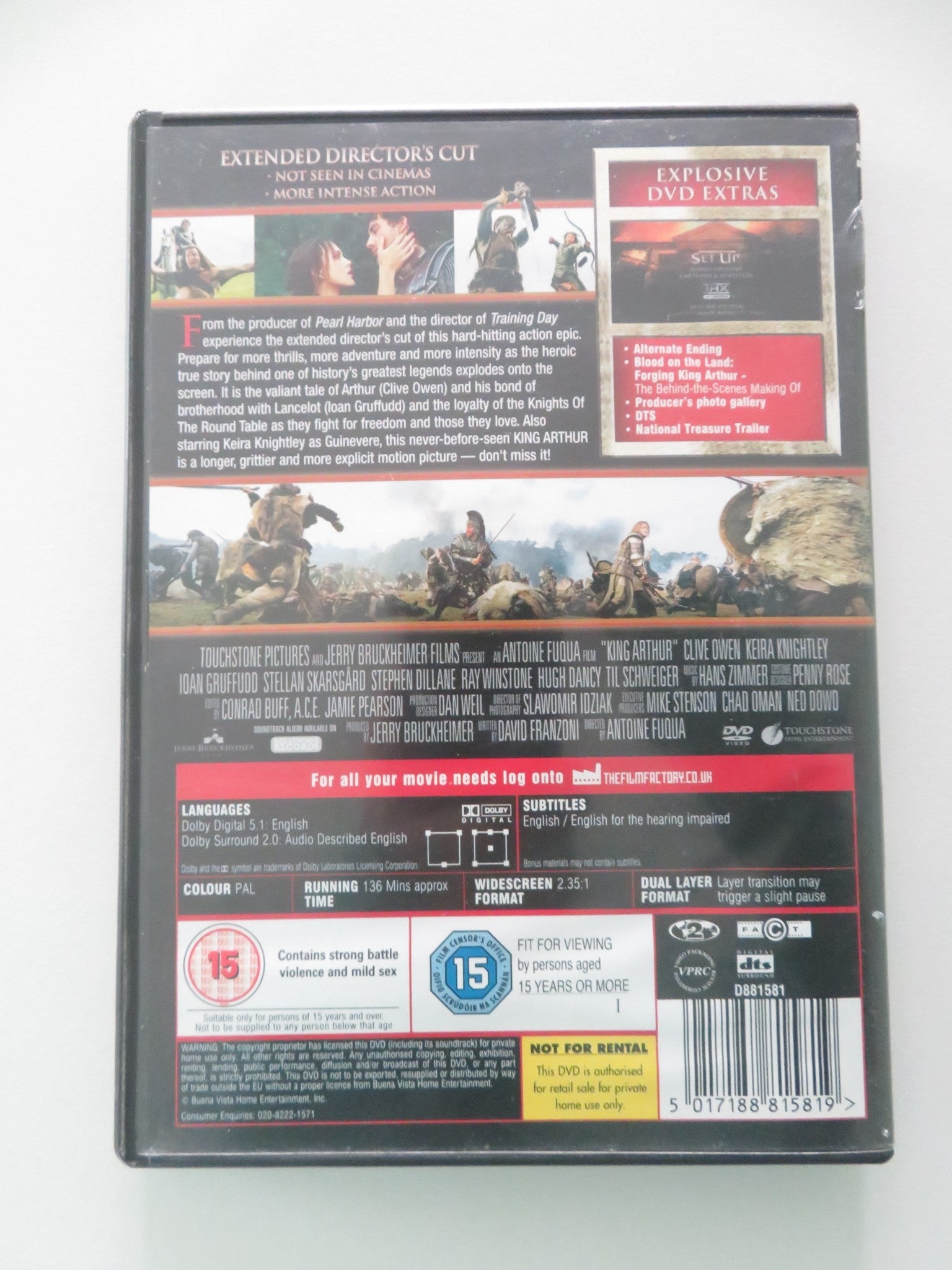 King Arthur - Director's cut (DVD) Clive Owen Ioan Gruffudd 2004 Region 2 Movie posters