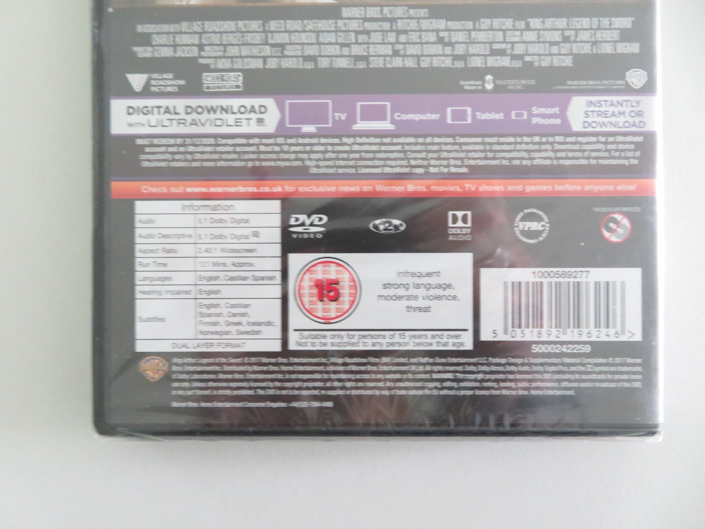 King Arthur: Legend of the Sword (DVD) Charlie Hunnam Jude Law 2017 Region 2 Movie posters