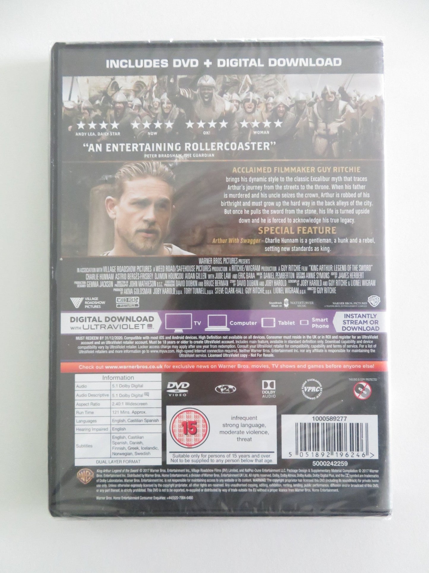 King Arthur: Legend of the Sword (DVD) Charlie Hunnam Jude Law 2017 Region 2 Movie posters