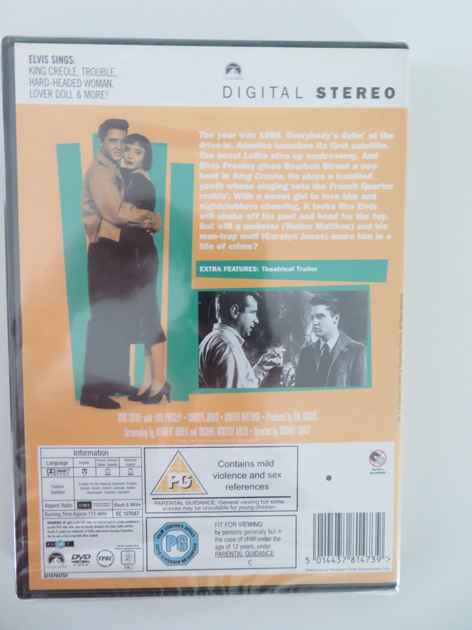 KING CREOLE (DVD) ELVIS PRESLEY CAROLYN JONES 1958 REGION 2 Movie posters