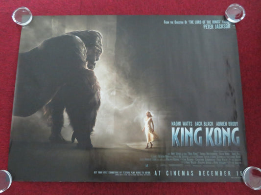 KING KONG - A UK QUAD ROLLED POSTER NAOMI WATTS JACK BLACK 2005 Movie posters