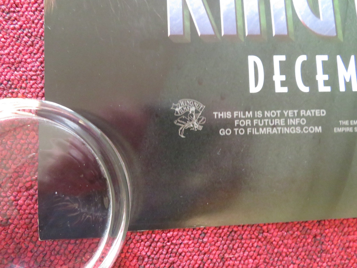 KING KONG - B US ONE SHEET ROLLED POSTER NAOMI WATTS JACK BLACK 2005 Rendezvous Cinema Movie posters