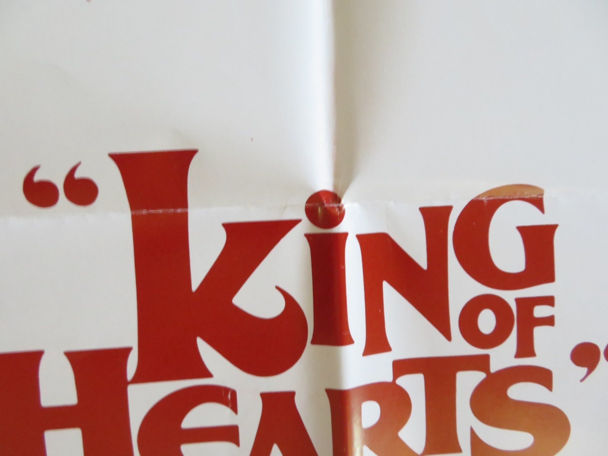 KING OF HEARTS FOLDED US ONE SHEET POSTER PIERRE BRASSEUR J - C BRIALY 1978 Rendezvous Cinema Movie posters
