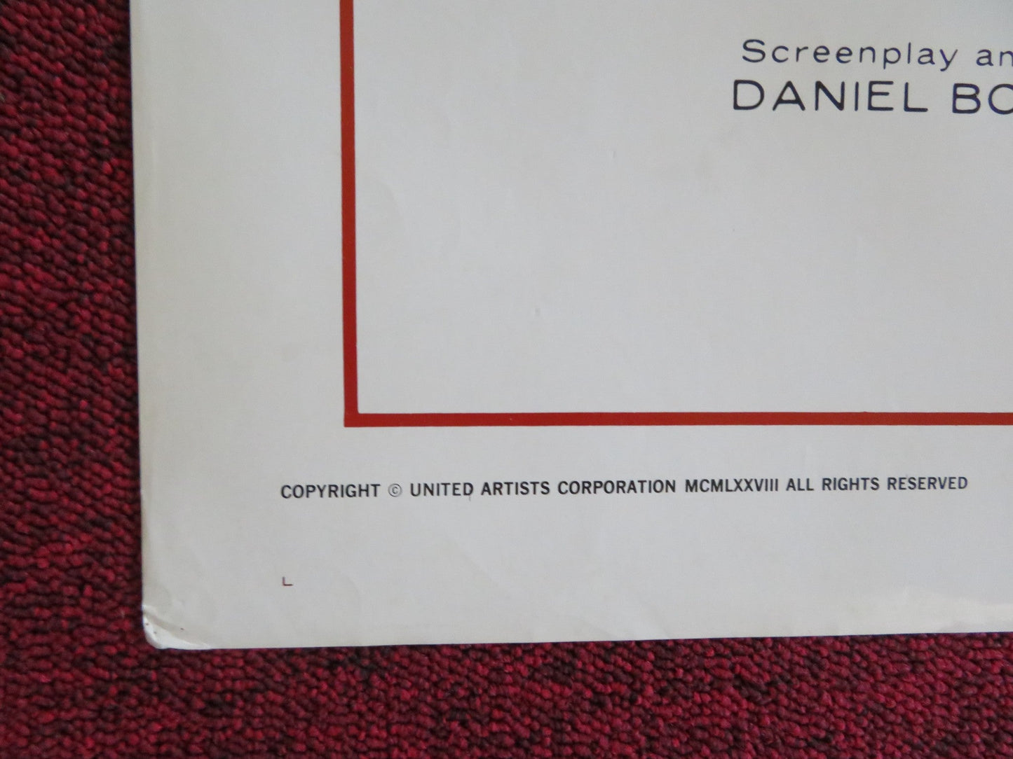 KING OF HEARTS FOLDED US ONE SHEET POSTER PIERRE BRASSEUR J - C BRIALY 1978 Rendezvous Cinema Movie posters