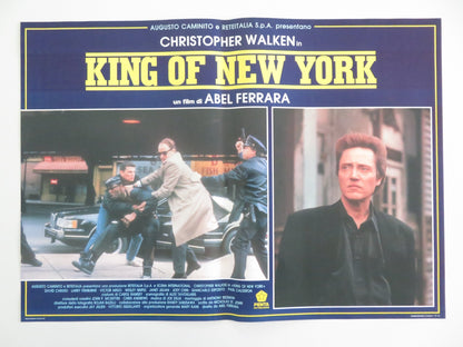 KING OF NEW YORK - E ITALIAN FOTOBUSTA POSTER CHRISTOPHER WALKEN CARUSO 1991 Rendezvous Cinema Movie posters
