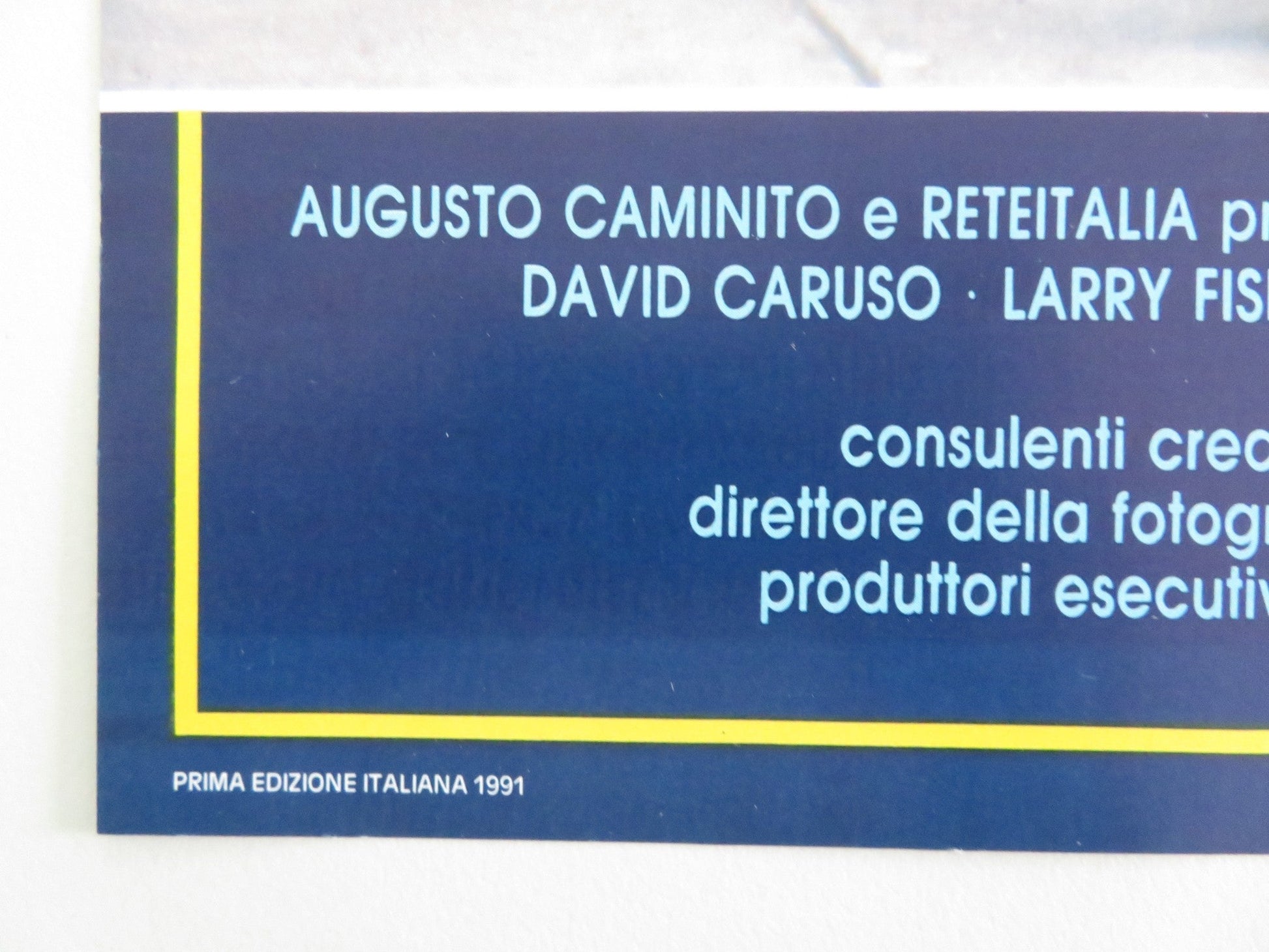 KING OF NEW YORK - E ITALIAN FOTOBUSTA POSTER CHRISTOPHER WALKEN CARUSO 1991 Rendezvous Cinema Movie posters