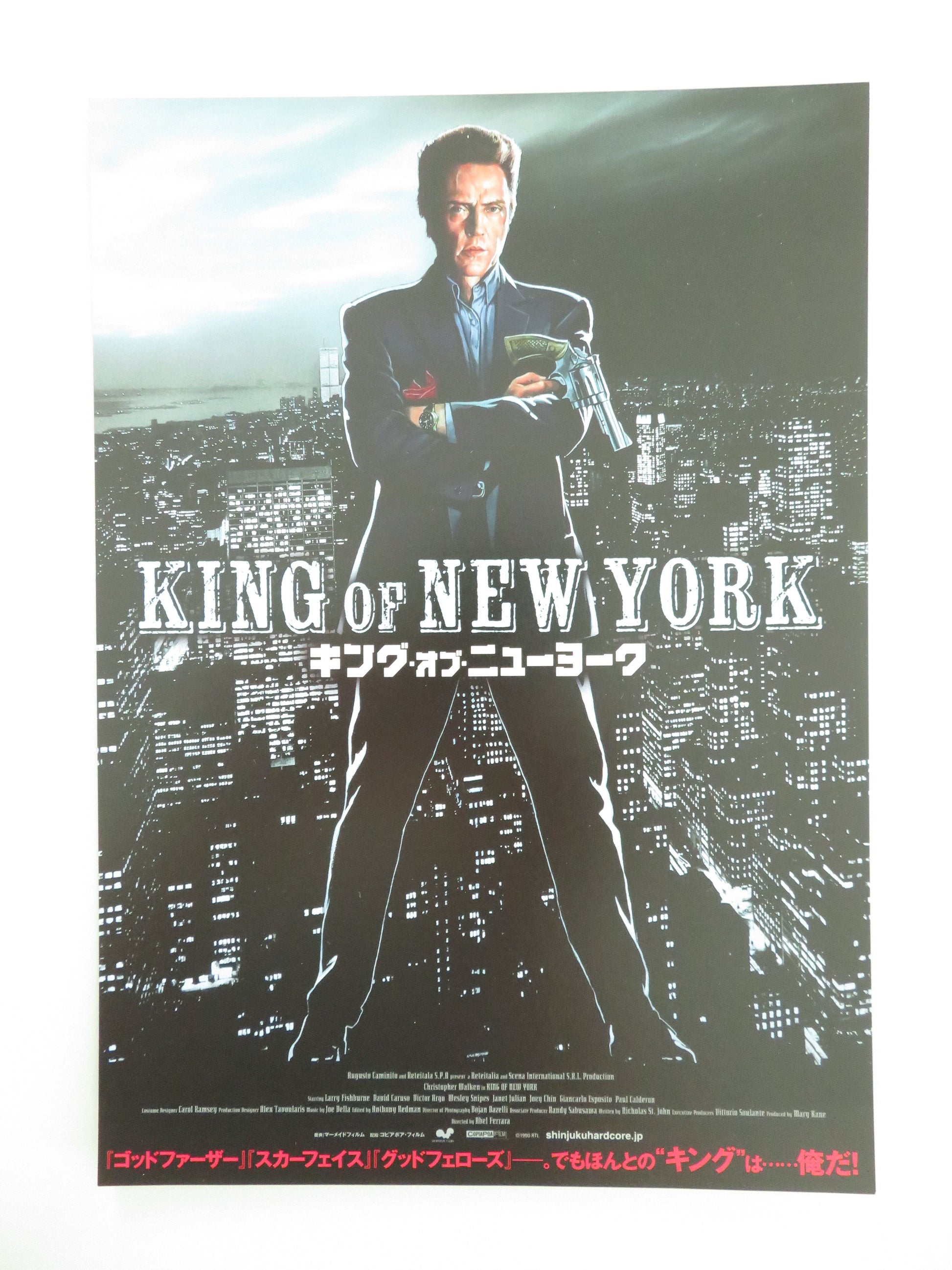 King of New York Japanese Chirashi (B5) Poster Walken Fishburne R2023 Movie posters