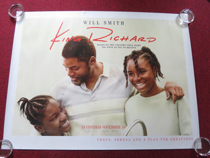 KING RICHARD - A UK QUAD ROLLED POSTER WILL SMITH SANIYYA SIDNEY 2021 Rendezvous Cinema Movie posters
