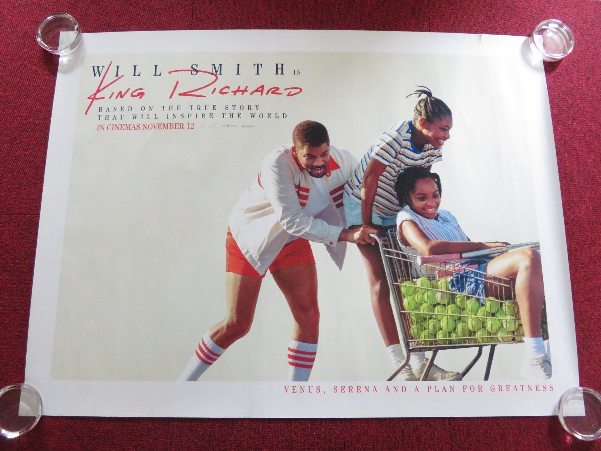 KING RICHARD - B UK QUAD ROLLED POSTER WILL SMITH SANIYYA SIDNEY 2021 Rendezvous Cinema Movie posters