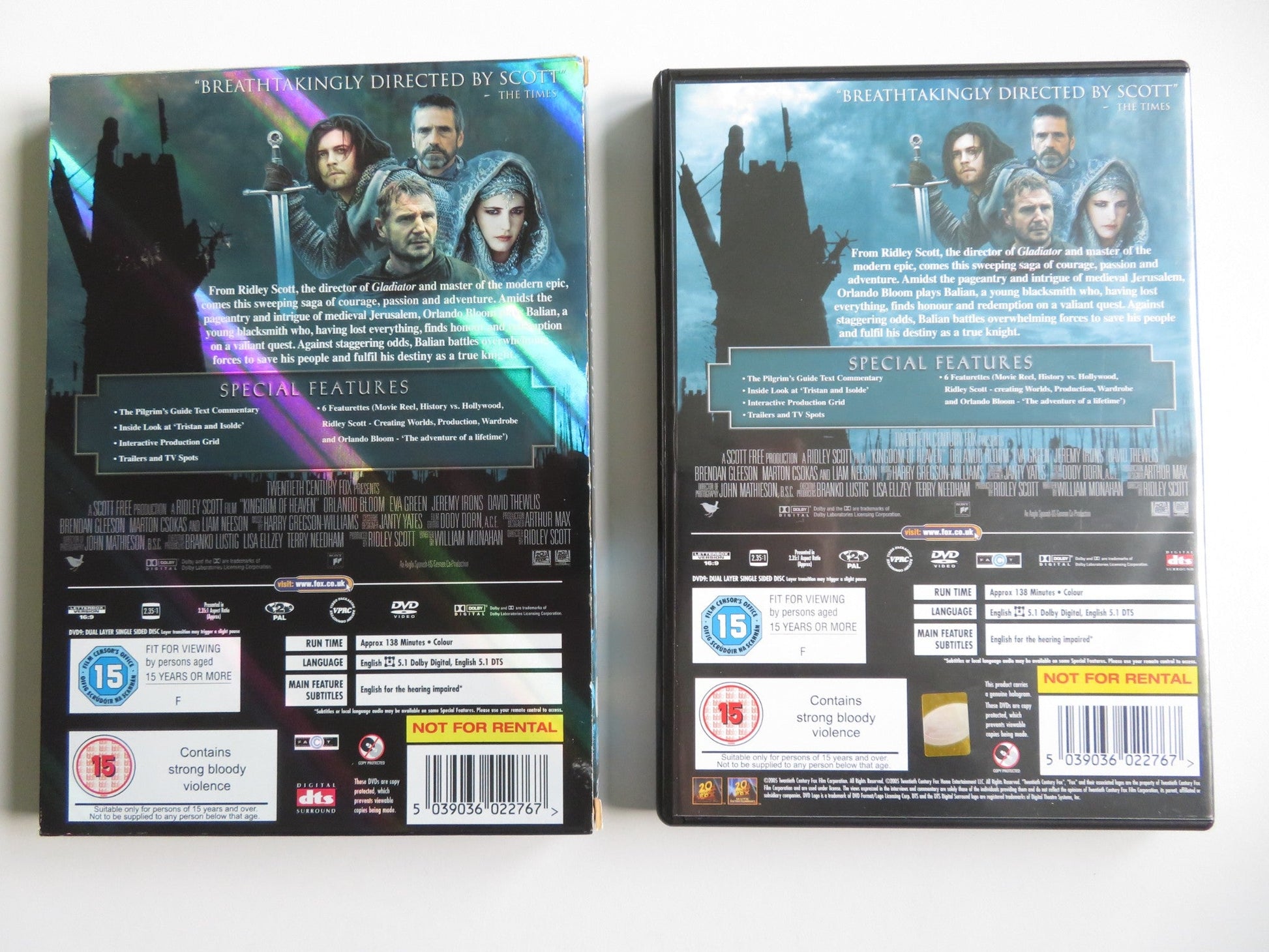 KINGDOM OF HEAVEN - SPECIAL EDITION 2 DISC SET (DVD) ORLANDO BLOOM 2005 REGION 2 - Rendezvous Cinema