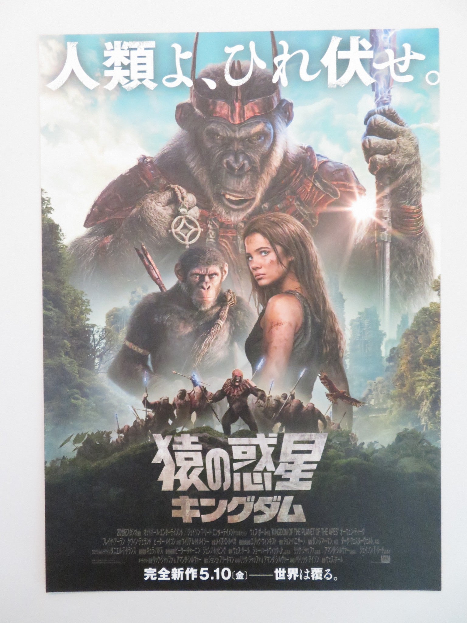 KINGDOM OF THE PLANET OF THE APES JAPANESE CHIRASHI (B5) POSTER OWEN TEAGUE 2024 Rendezvous Cinema Movie posters
