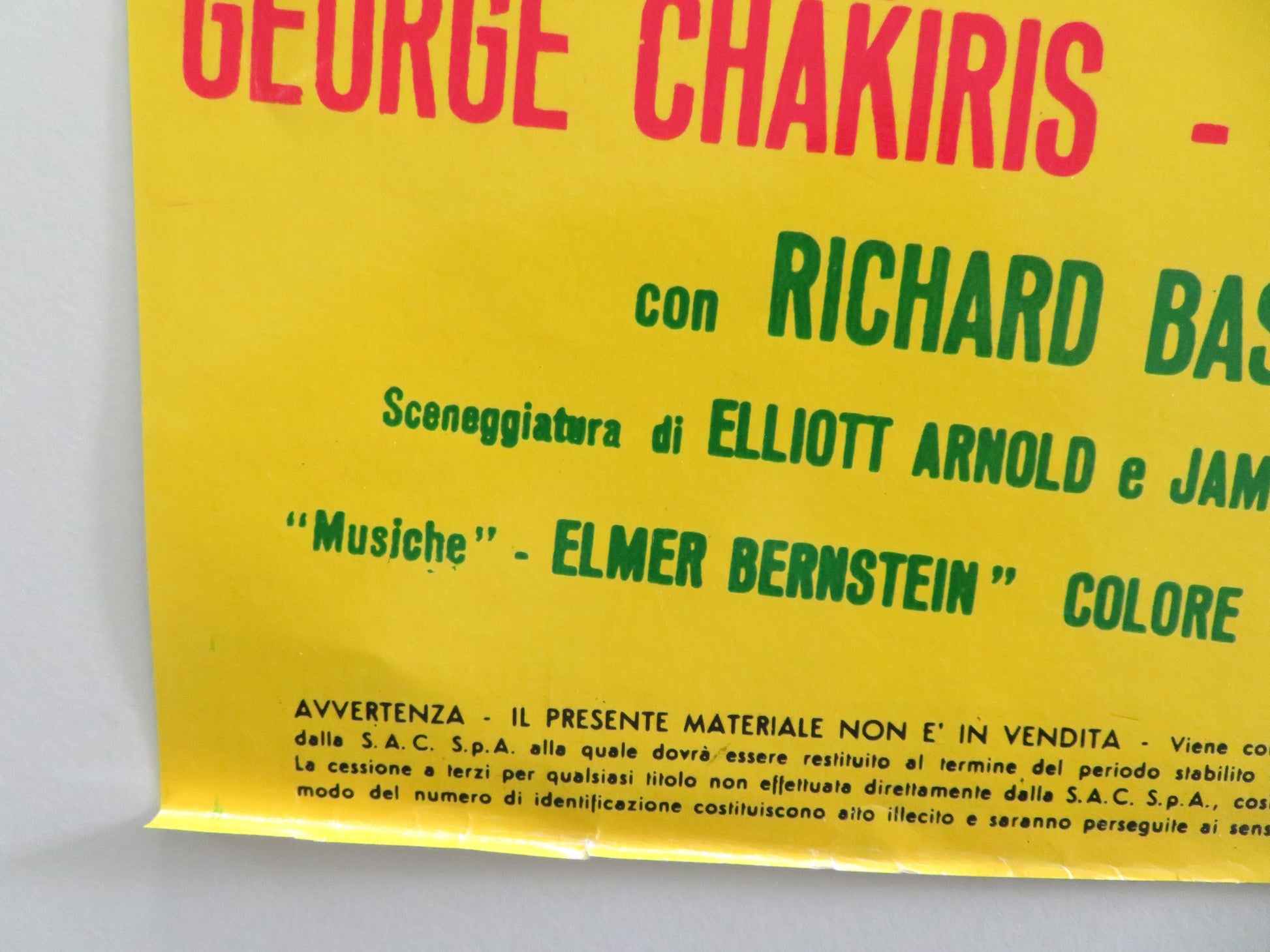 Kings of the Sun - B Italian Fotobusta Poster Yul Brynner George Chakiris 1963 Movie posters
