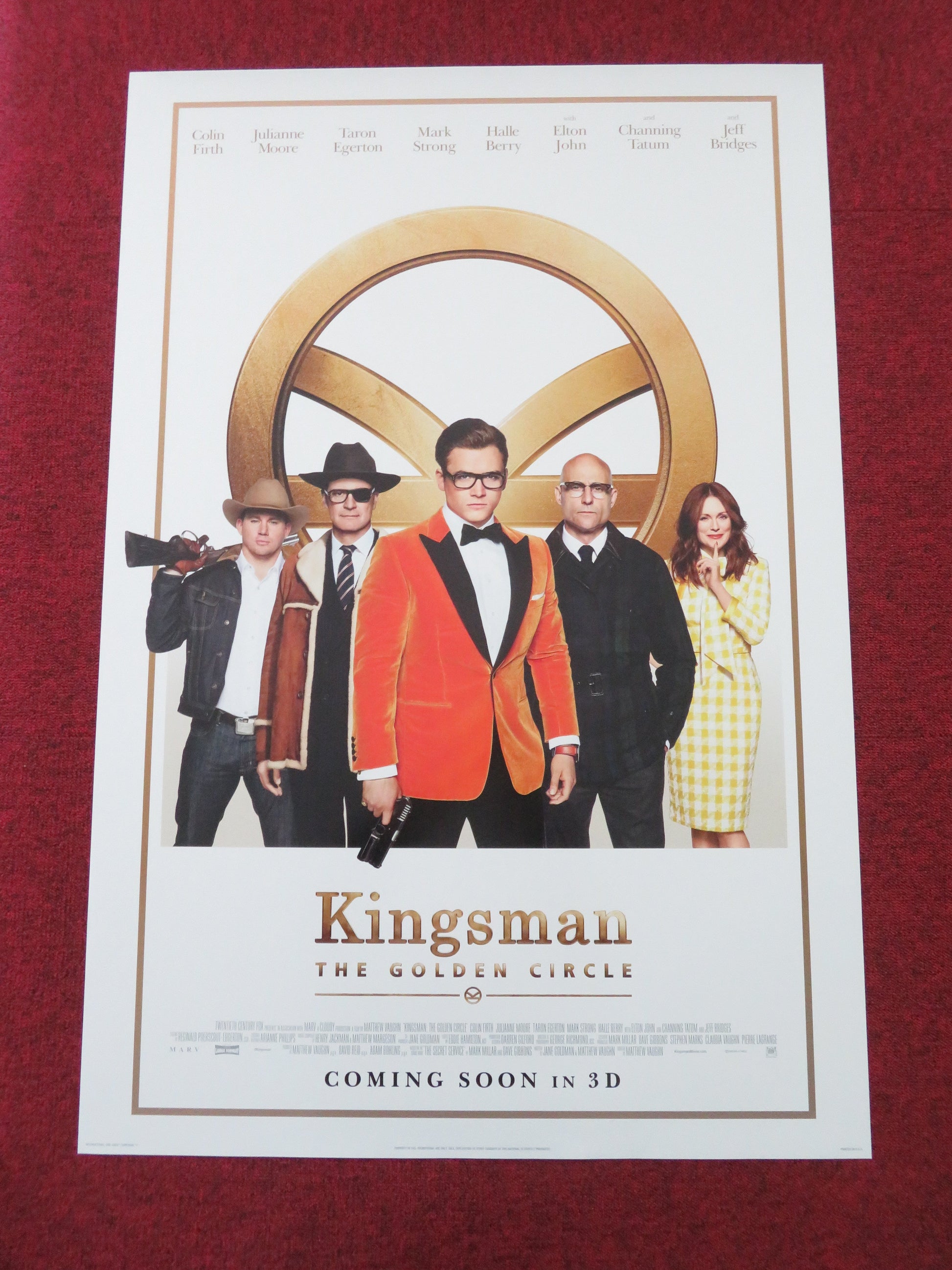 Kingsman: The Golden Circle - C US One Sheet Rolled Poster Colin Firth 2017 Movie posters