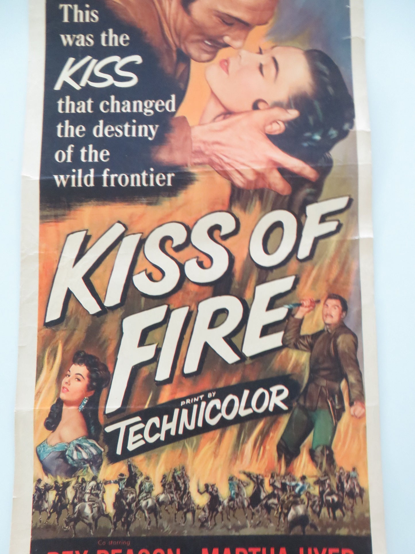 Kiss of Fire US Insert Poster Jack Palance Barbara Rush 1955 Movie posters