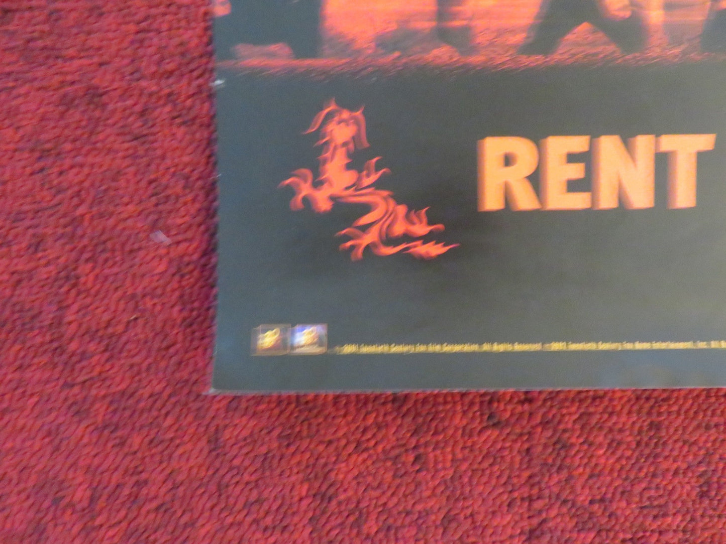 KISS OF THE DRAGON VHS & DVD VIDEO POSTER JET LI BRIDGET FONDA 2001 Rendezvous Cinema Movie posters