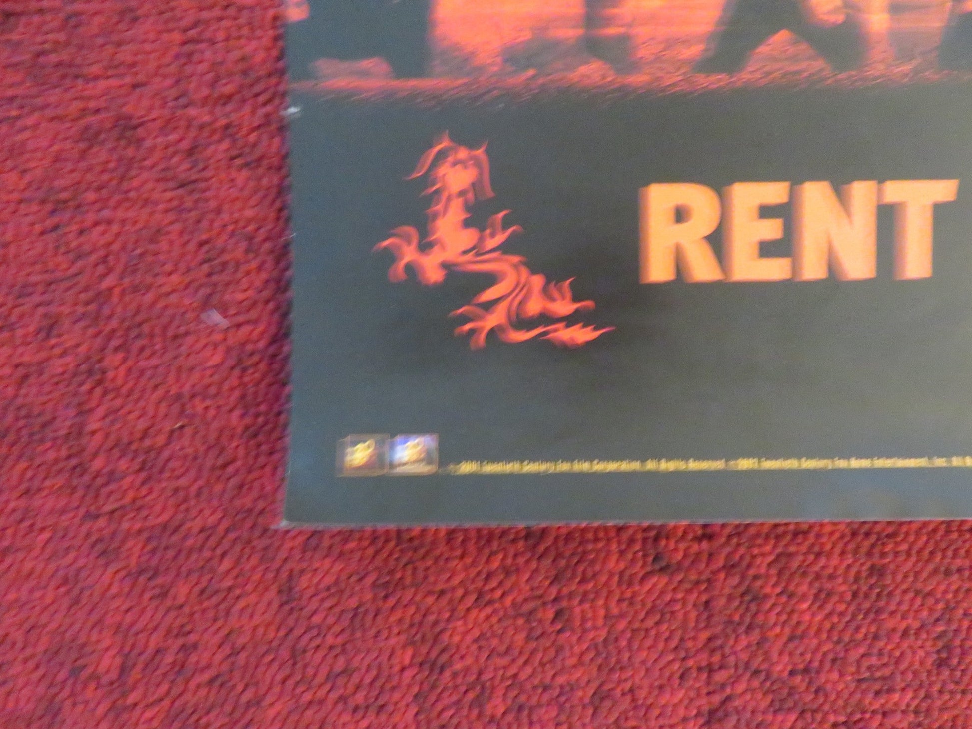 KISS OF THE DRAGON VHS & DVD VIDEO POSTER JET LI BRIDGET FONDA 2001 Rendezvous Cinema Movie posters