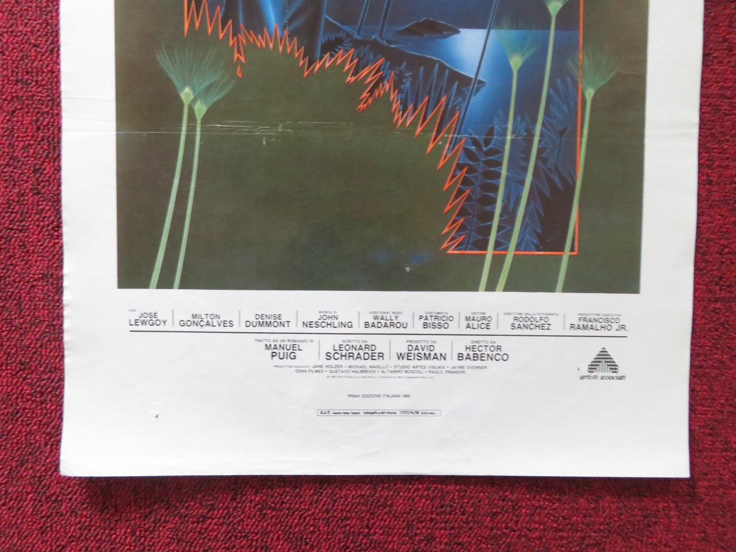 KISS OF THE SPIDER WOMAN ITALIAN LOCANDINA POSTER WILLIAM HURT RAUL JULIA 1985 Rendezvous Cinema Movie posters