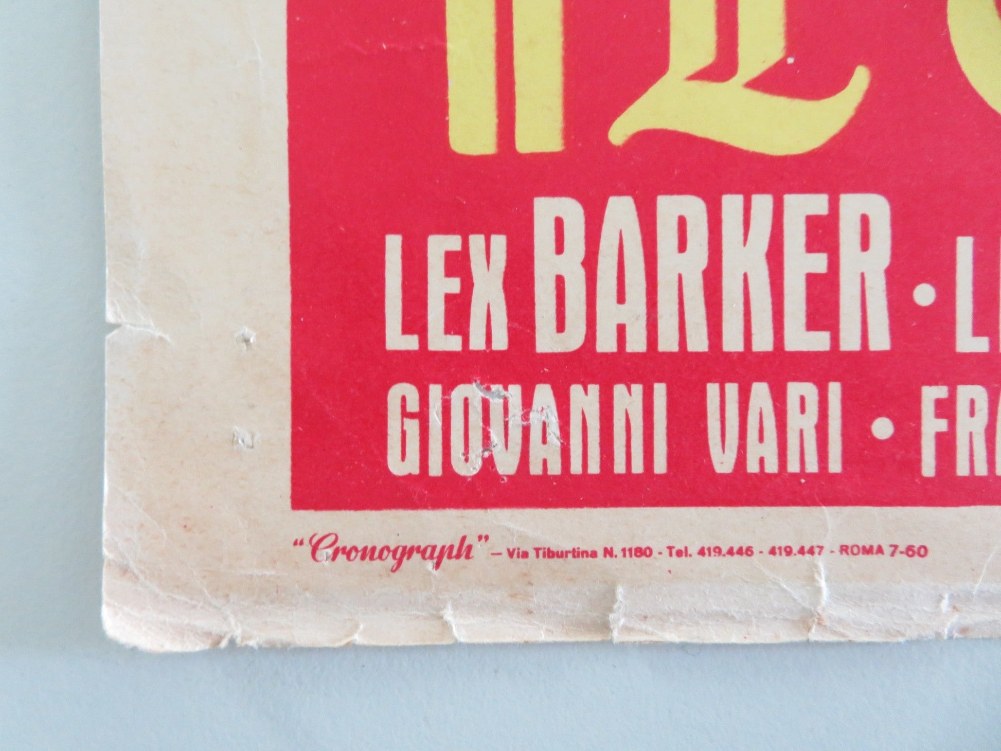 KNIGHT OF 100 FACES ITALIAN FOTOBUSTA POSTER LEX BARKER LIANA ORFEI 1960 Movie posters