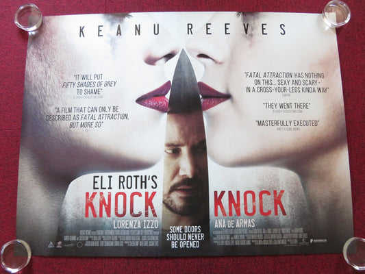 KNOCK KNOCK UK QUAD ROLLED POSTER KEANU REEVES ANA DE ARMAS 2015 Rendezvous Cinema Movie posters