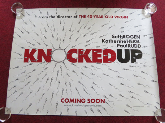 KNOCKED UP - B UK QUAD ROLLED POSTER SETH ROGEN KATHERINE HEIGL 2007 Rendezvous Cinema Movie posters