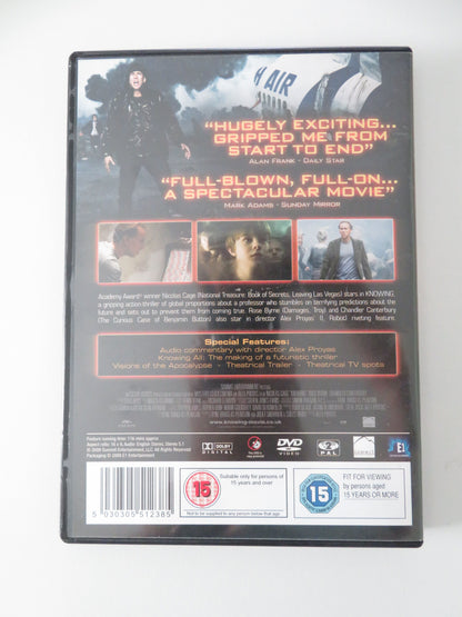 Knowing (DVD) Nicolas Cage Chandler Canterbury Rose Byrne 2009 Region 2 Movie posters