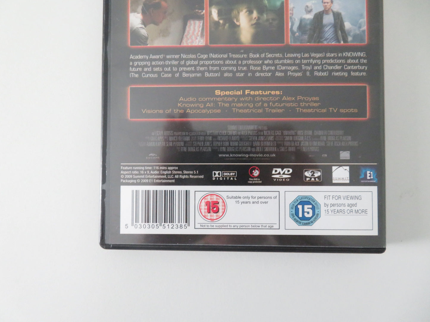 Knowing (DVD) Nicolas Cage Chandler Canterbury Rose Byrne 2009 Region 2 Movie posters