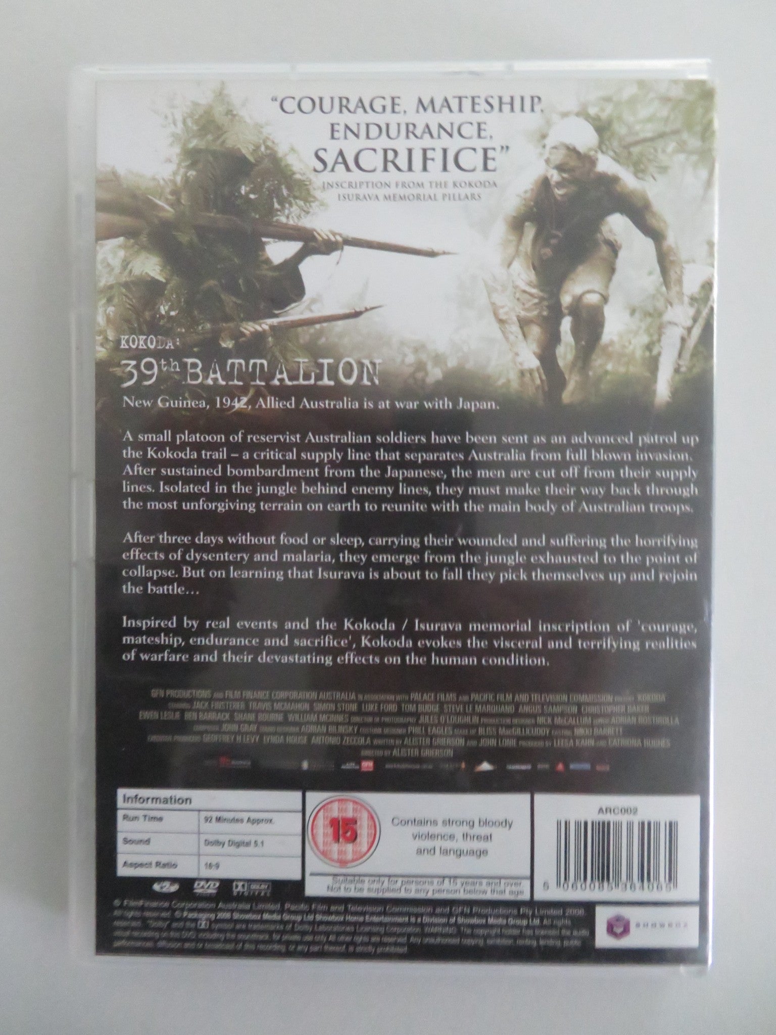 KOKODA: 39TH BATTALION (DVD) JACK FINSTERER TRAVIS MCMAHON 2006 REGION 2 Movie posters