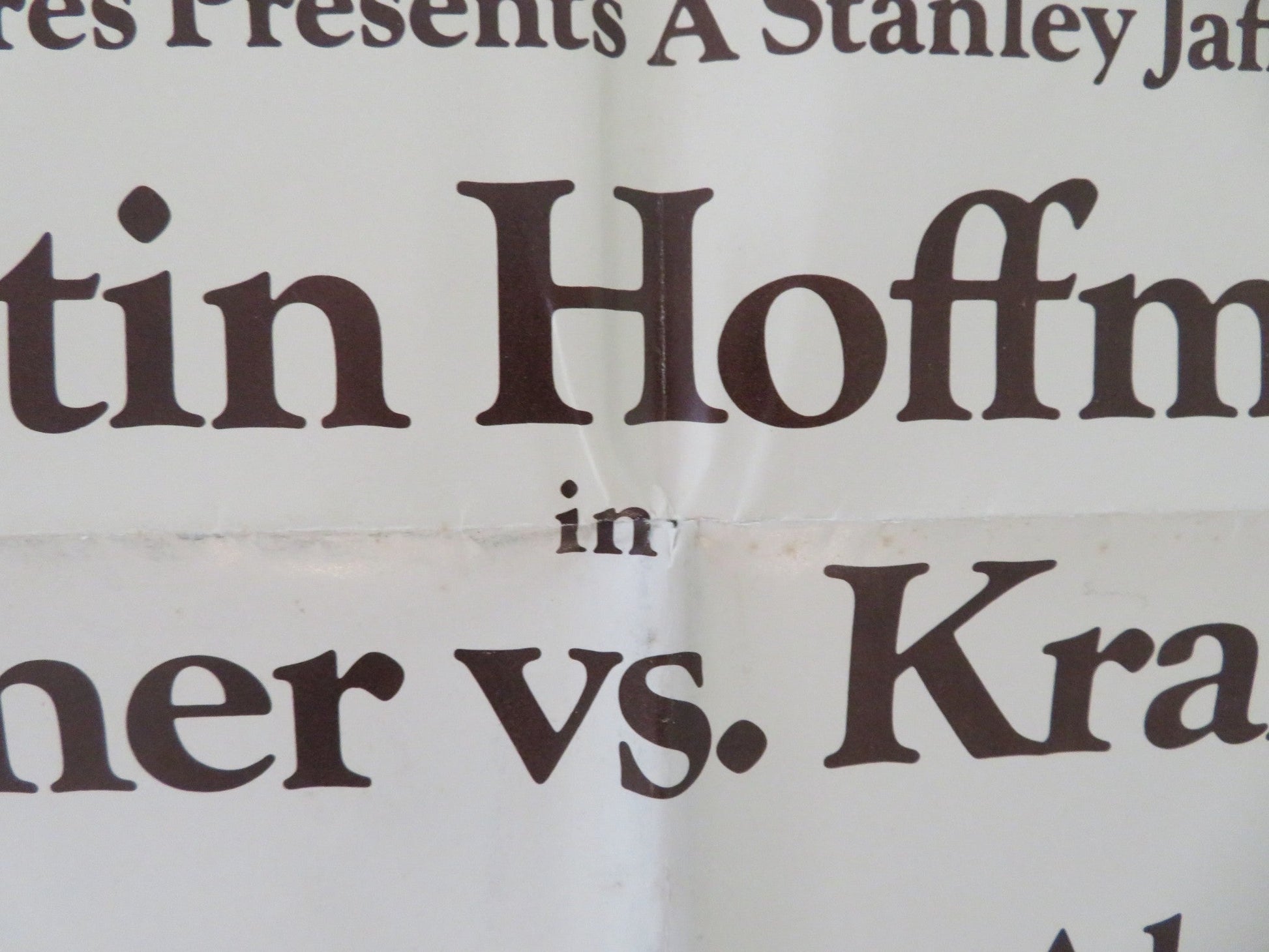 KRAMER VS. KRAMER FOLDED US ONE SHEET POSTER DUSTIN HOFFMAN MERYL STREEP 1979 Movie posters