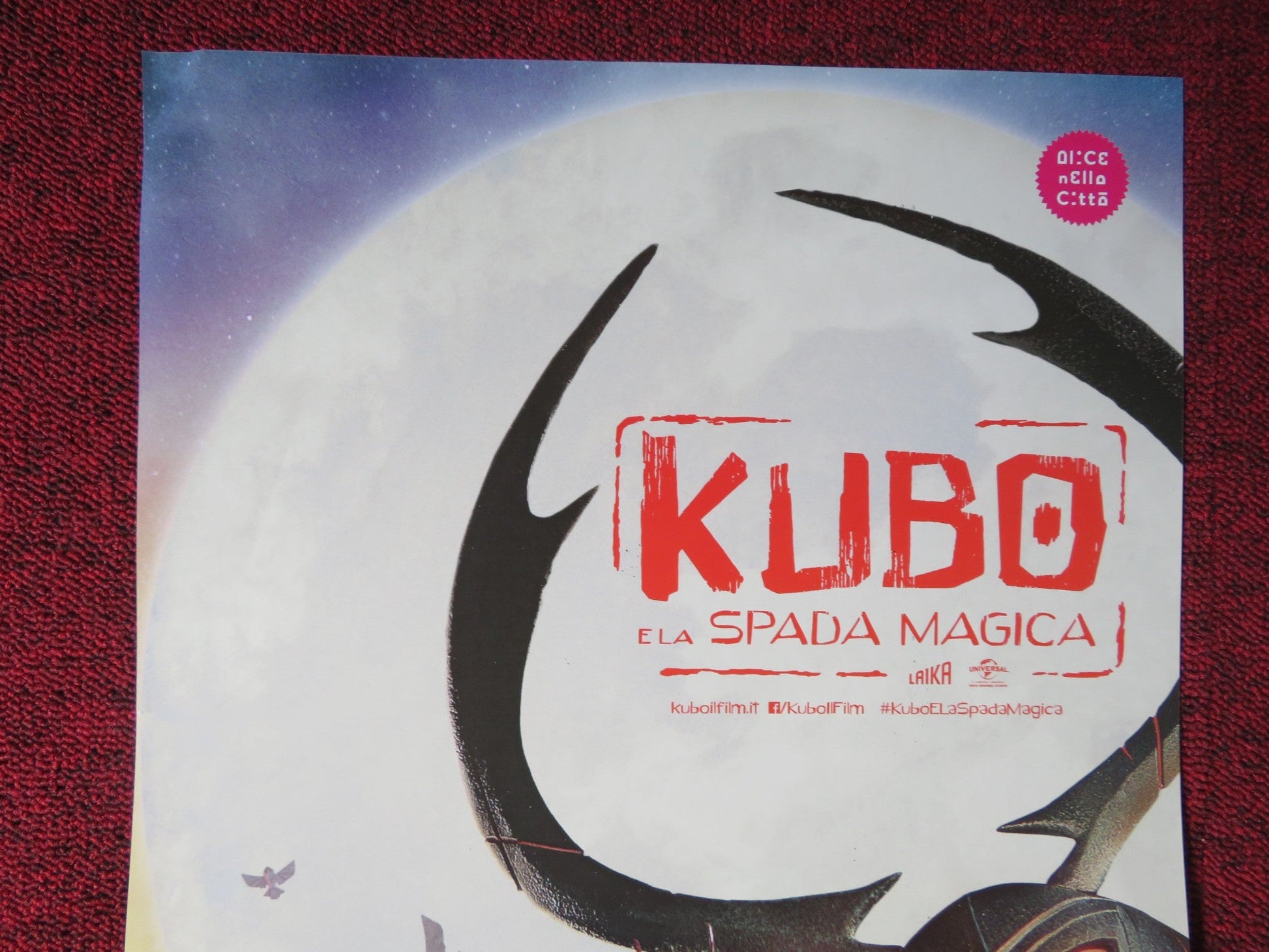 KUBO AND THE TWO STRINGS ITALIAN LOCANDINA POSTER ART PARKINSON 2016 Rendezvous Cinema Movie posters