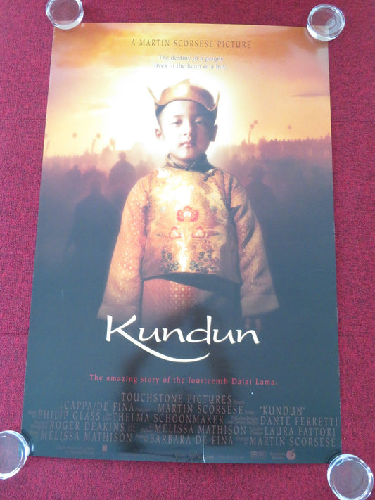 KUNDUN US ONE SHEET ROLLED POSTER TENZIN THUTHOB TSARONG 1997 Movie posters