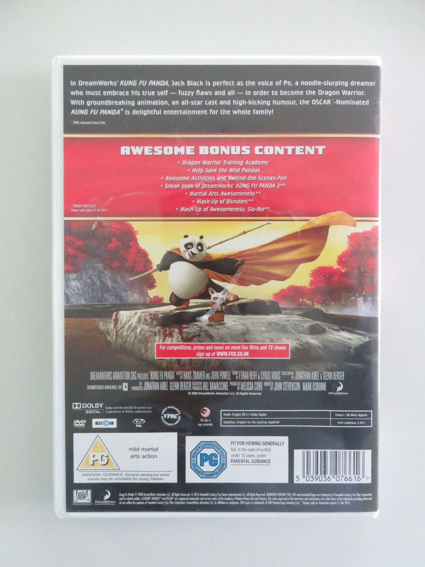 KUNG FU PANDA (DVD) JACK BLACK JACKIE CHAN 2008 REGION 2 Movie posters