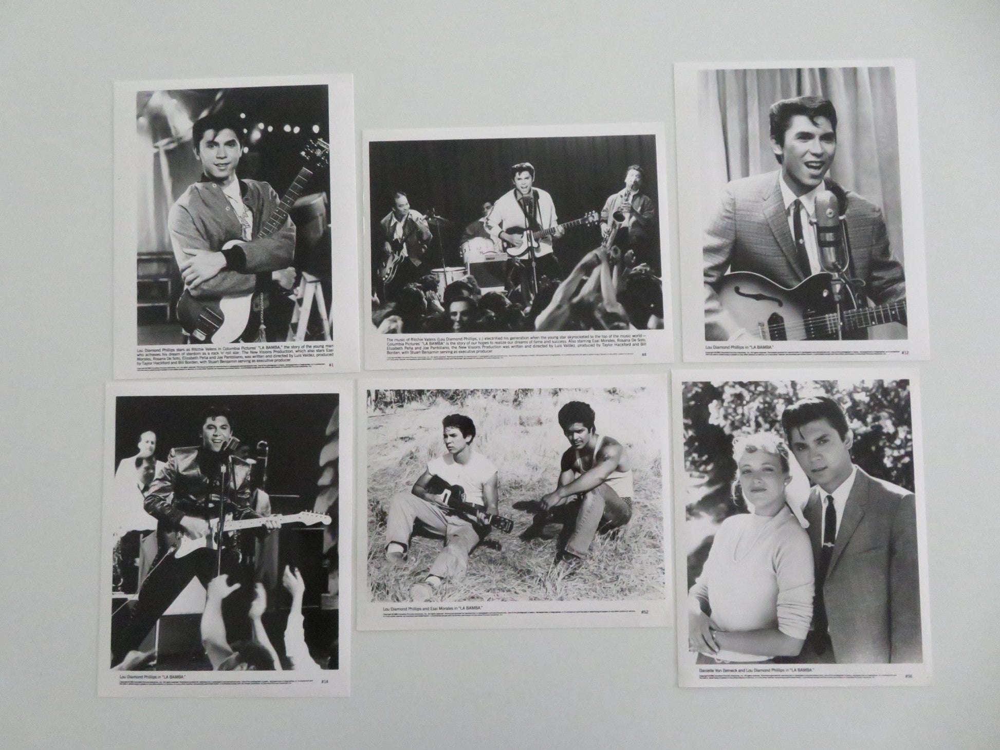 LA BAMBA MOVIE STILL PHOTO LOT OF 6 LOU DIAMOND PHILLIPS ESAI MORALES 1987 - Rendezvous Cinema